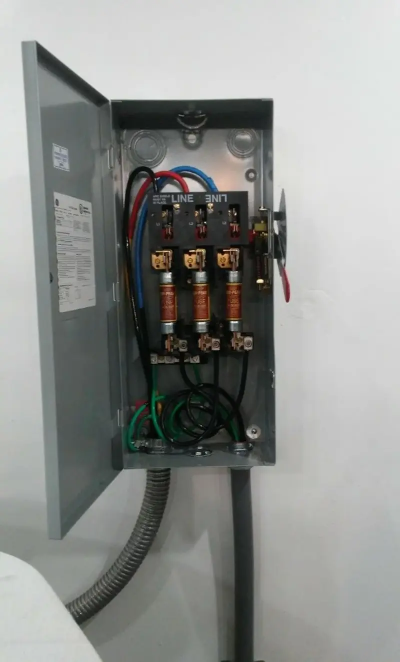Three-phase disconnect switch installed for Smoke Detector Installation in Brooklyn